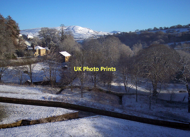 Photo 6"x4" Winter view from Toddbrook Reservoir Whaley Bridge Horwich End c2004