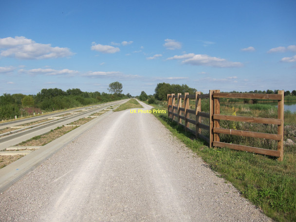Photo 6"x4" Guided Busway through Fen Drayton Lakes Fen Drayton c2011