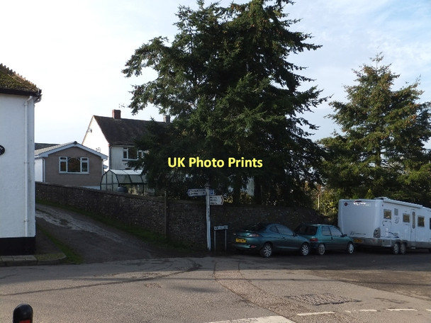Photo 6"x4" Village Cross and the Two Moors Way Morchard Bishop c2011