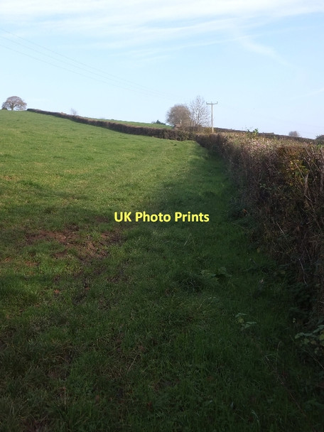 Photo 6"x4" Two Moors Way following the edge of a field Morchard Bishop c2011