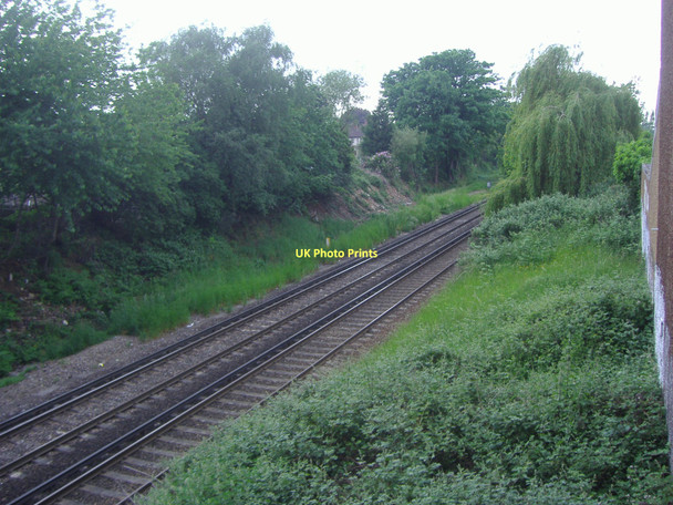 Photo 6"x4" Railway line from High Street Whitton Twickenham c2008
