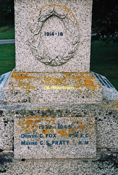 Photo 6"x4" Ducklington Parish War Memorial - inscriptions on southwest side, Standlake Road, Ducklington Witney c2011