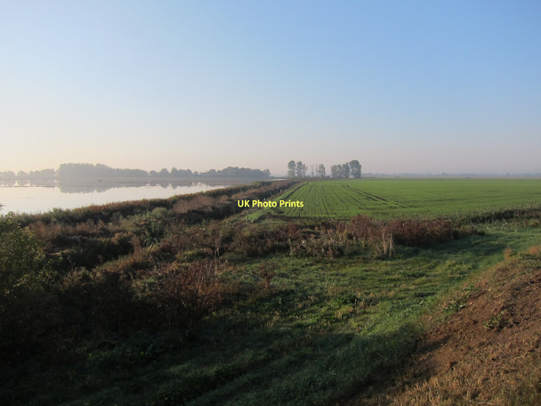 Photo 6"x4" Flooded fields south of River Great Ouse Elford Closes c2011
