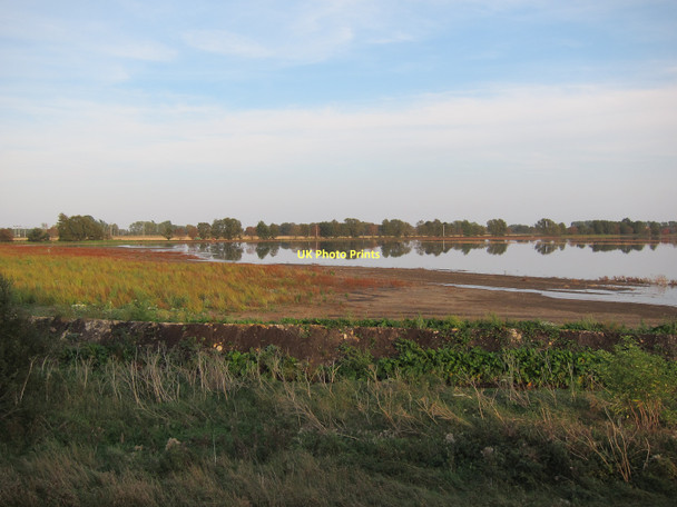 Photo 6"x4" Flooded fields south of River Great Ouse Elford Closes c2011