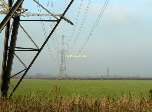 Photo 6"x4" Pylons in the Vale of Belvoir Hickling\/SK6929 c2011