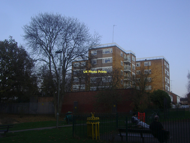 Photo 6"x4" Flats on Wickliffe Avenue from Windsor open space Finchley c2011