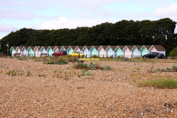 Photo 6"x4" Beach huts at Southsea Eastney c2011