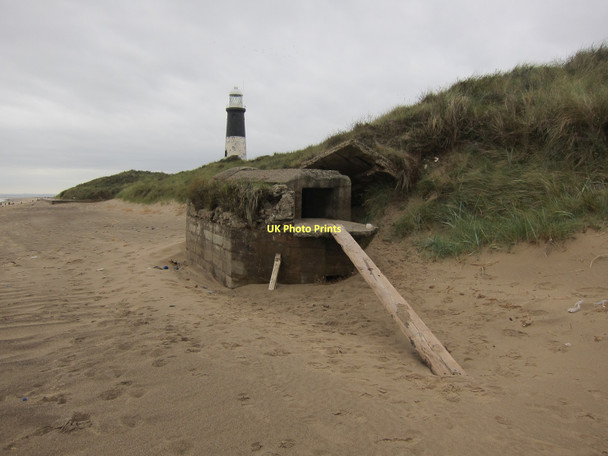 Photo 6"x4" Coastal pillbox, Spurn Point Greedy Gut c2011