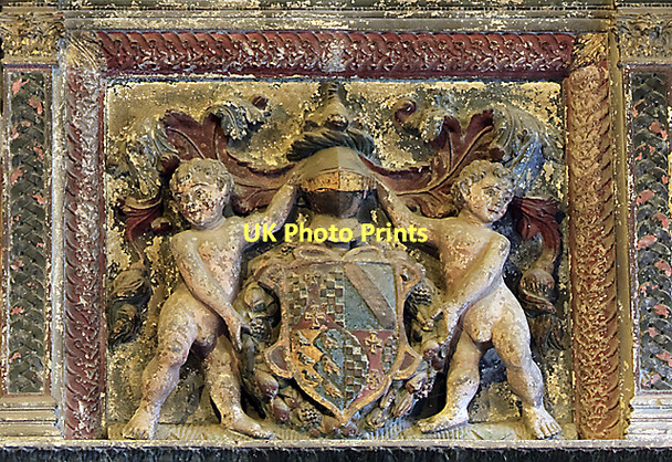 Photo 6"x4" Monument to Sir William Sharington - St Cyriac's church, Lacock (detail - 2) Lacock c2011