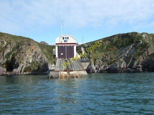 Photo 6"x4" The lifeboat station at St Justinian's Rhosson c2009