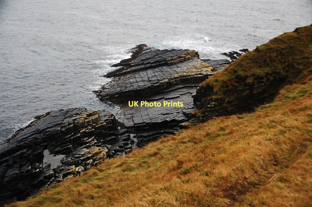 Photo 6"x4" Wave-cut platform Cornquoy c2011