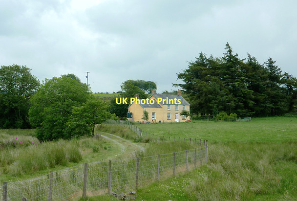 Photo 6"x4" Farm land at Dolbeudau near Ystradmeurig, Ceredigion Swyddffynnon c2011