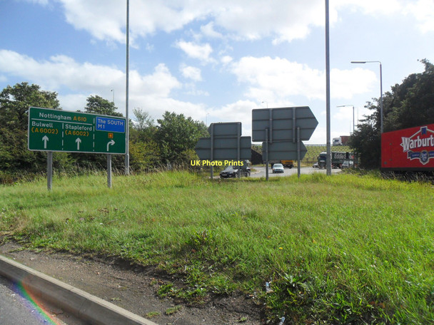 Photo 6"x4" The A610 joins junction 26 of the M1 Nuthall c2011