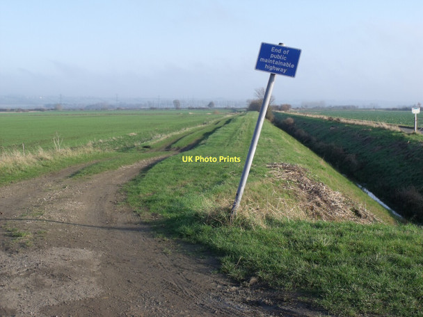 Photo 6"x4" The end of Fen Lane at West Brant Syke Aubourn c2011