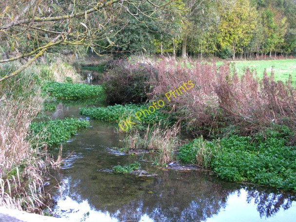 Photo 6"x4" Ampney Brook from road bridge Ampney Crucis c2009
