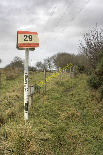 Photo 6"x4" Pipeline Marker Post Embleton\/NZ4129 c2009
