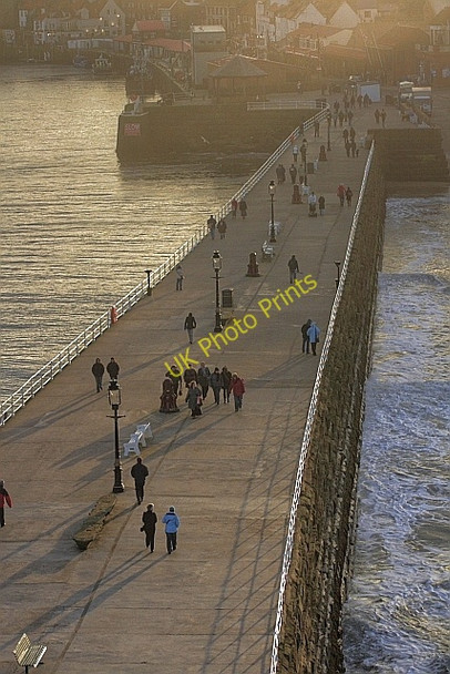 Photo 6"x4" The West Pier Whitby\/NZ8910 c2009