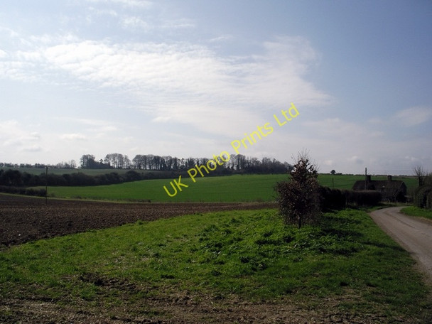 Photo 6"x4" Hunton Down Lane and Norsebury Ring Hunton\/SU4839 c2006