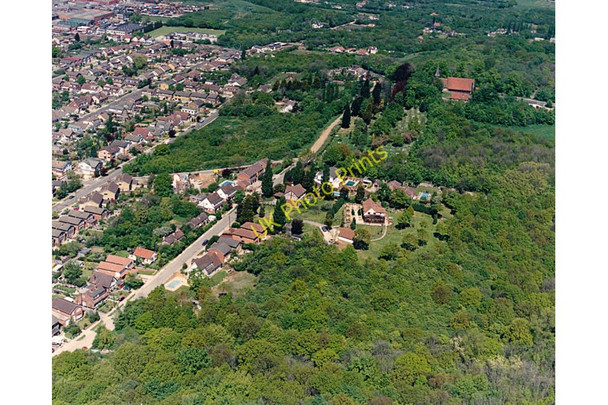 Photo 6"x4" Aerial view of Coombe Wood and escarpment, Benfleet Thundersley c1987