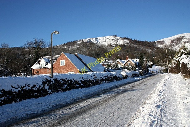 Photo 6"x4" Upper Welland Road in the snow Brand Green\/SO7641 c2010
