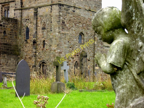 Photo 6"x4" Churchyard Angel Breedon on the Hill c2009