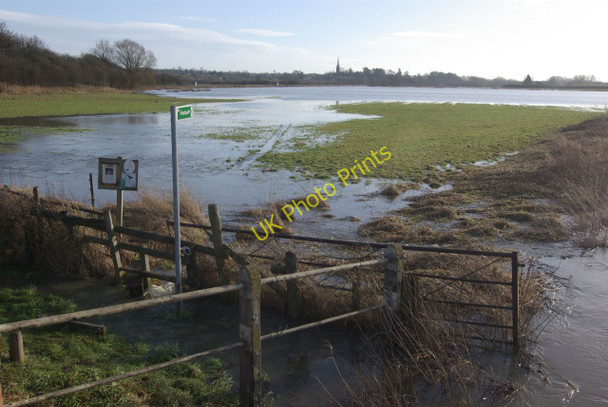 Photo 6"x4" Flooded fields near Kings Sutton Twyford\/SP4736 c2010