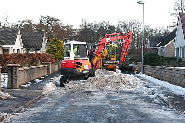 Photo 6"x4" Clearing the Snow at Last Fochabers c2010