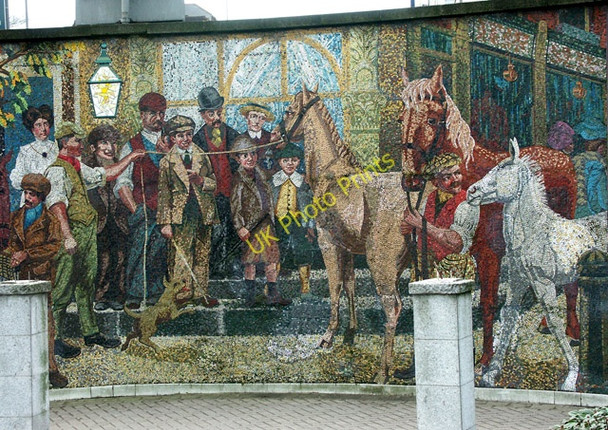 Photo 6"x4" Detail of Horse Fair mosaic Lee Bank c2004