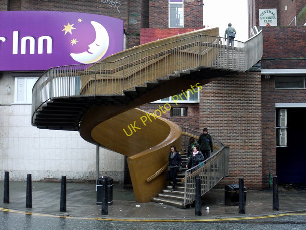 Photo 6"x4" Steps from New Bridge Street to walkway Newcastle upon Tyne c2010