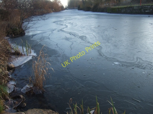 Photo 6"x4" Ice on the Exeter Canal Exeter c2010