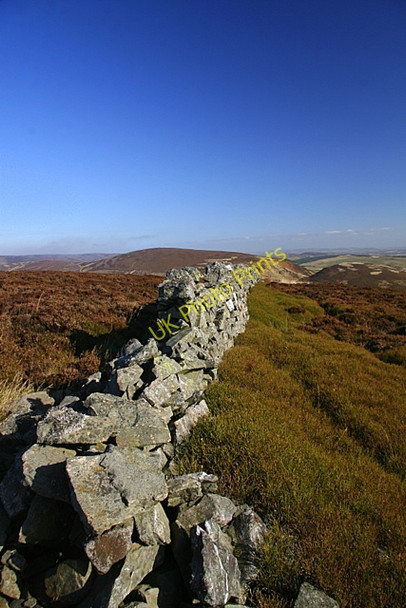Photo 6"x4" Dry stane dyke, St. Arnold's Seat Glenogil c2009