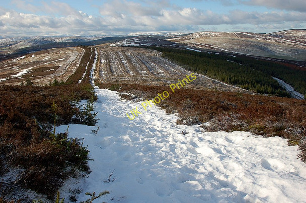 Photo 6"x4" Hard snow on the track, Southern Upland Way Broadmeadows\/NT4130 c2010