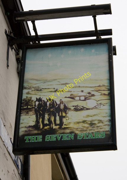 Photo 6"x4" The Seven Stars, Old Coleham, pub sign Shrewsbury c2010