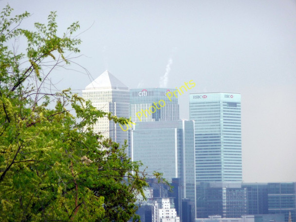 Photo 6"x4" Canary Wharf from Greenwich Park Poplar\/TQ3780 c2009