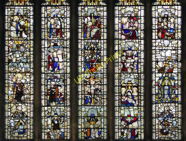 Photo 6"x4" The church of SS Peter and Paul - the east window East Harling c2010