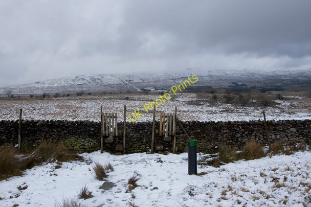 Photo 6"x4" Twin gated stiles on path to Ingleborough Chapel-le-Dale c2010
