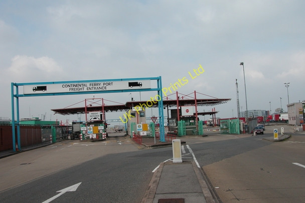 Photo 6"x4" Freight entrance to Portsmouth continental ferry port. Portsmouth\/SU6501 c2006