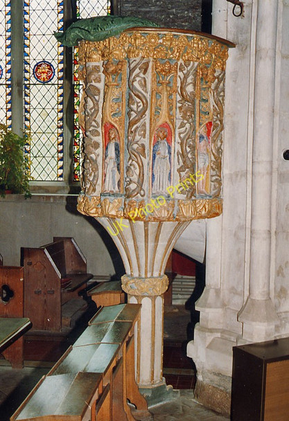 Photo 6"x4" St George, Dittisham, Devon - Pulpit Dittisham c1982
