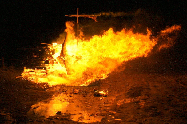 Photo 6"x4" The burning galley at Norik Up Helly Aa Kirkaton c2010