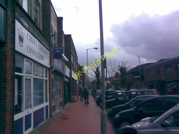 Photo 6"x4" View along the High Street towards Church Road Egham c2010