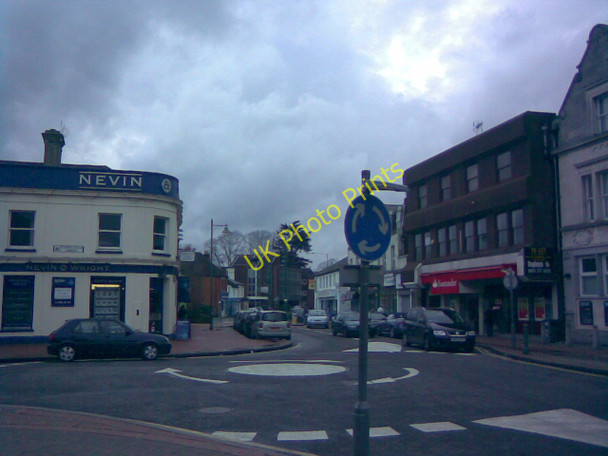 Photo 6"x4" Mini roundabout on High Street, Egham Egham c2010