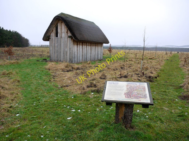 Photo 6"x4" Reconstructed Dark Age House, Maelmin Heritage Trail Milfield c2010