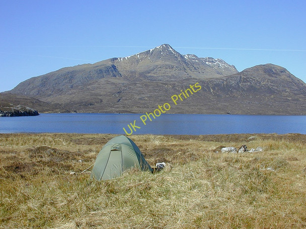 Photo 6"x4" Camping by Lochan Fhada Loch an Sgeireach c2002