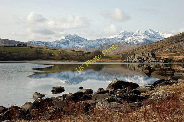 Photo 6"x4" Llynnau Mymbyr and the Snowdon group Capel Curig c2010