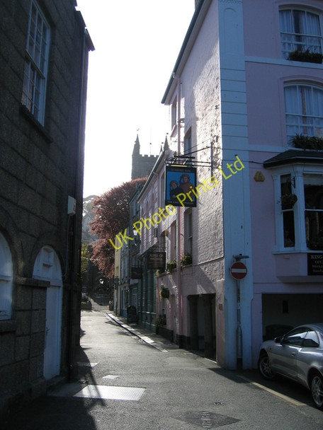 Photo 6"x4" Fowey street scene Fowey c2006
