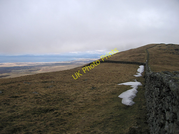 Photo 6"x4" Boundary wall on Diffwys ridge Caerdeon c2010