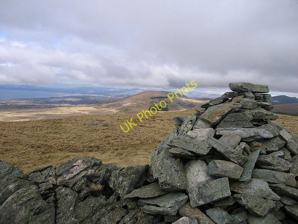 Photo 6"x4" Stone pillar on the Diffwys ridge Caerdeon c2010