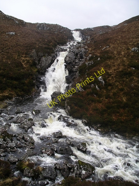 Photo 6"x4" Waterfall, Inverianvie River Loch an Fhamhair c2005