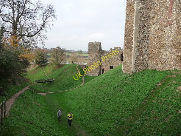 Photo 6"x4" Framlingham Castle moat Framlingham c2009