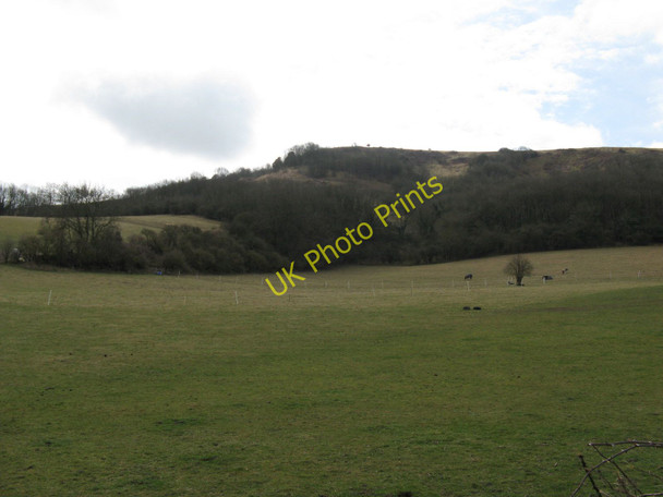 Photo 6"x4" Ditchling Beacon viewed from the appropriately named Underhill Lane Westmeston c2010
